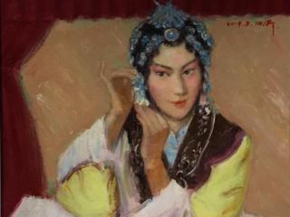 岳海涛细腻描绘青衣演员化妆瞬间，展现艺术魅力