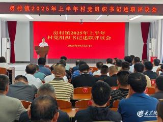 晒成绩亮答卷 谋发展启新章 岱岳区房村镇召开2025年上半年村党组织书记述职评议会