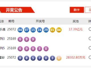 6月28日体彩中奖号码