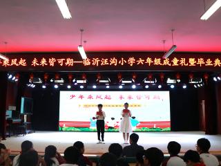 临沂汪沟小学举办“少年乘风起 来皆可期”主题毕业典礼