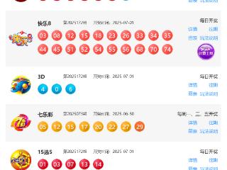 7月1日福彩中奖号码