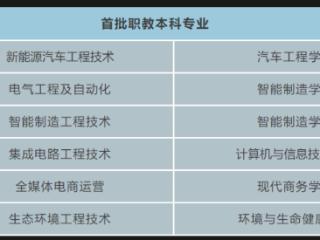 安徽职业技术大学首批职教本科专业招生，含6个专业