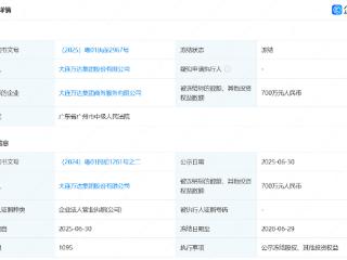 资金链再受考验？万达集团新增700万元股权冻结