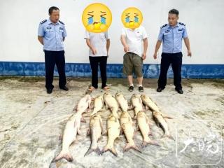 歙县警方：非法捕捞渔获物近500斤，2人被抓