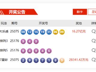 7月5日体彩中奖号码