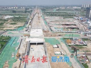 如火如荼，济南黄河大道二期建设争分夺秒