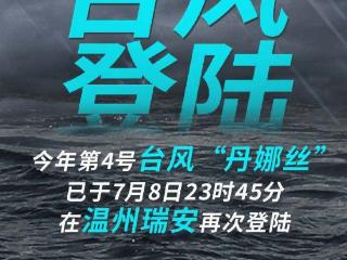 台风“丹娜丝”在温州瑞安沿海再次登陆
