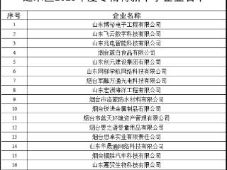 烟台芝罘新增18家省级“专精特新”中小企业