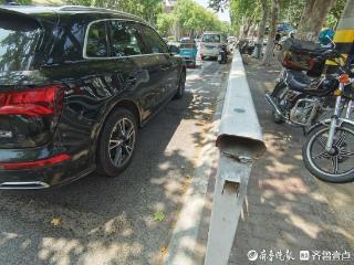 壹点帮办丨李沧区书院路多处市政围栏消失，相关部门回应：已报案