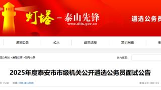 泰安市公务员局公告