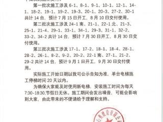 锦昌文华苑14幢电梯换新能不能改期？