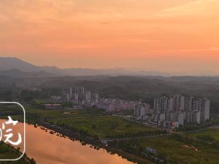 六安：夕阳染红天边（组图）
