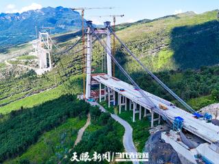 G视觉·看项目｜安盘高速天门特大桥建设全速推进 预计年底合龙