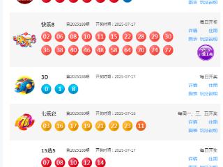 7月17日福彩中奖号码