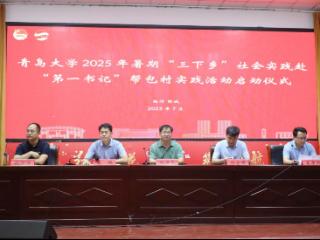 青岛大学2025年暑期“三下乡”社会实践赴“第一书记”帮包村实践活动在临沂郯城红花镇正式启动