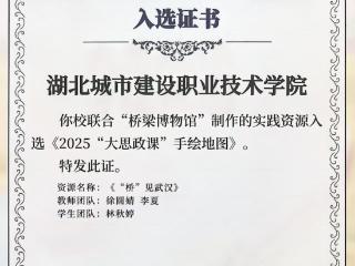 湖北建院师生作品入选教育部2025年“大思政课”手绘地图项目