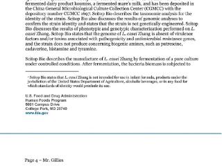 科拓生物益生菌干酪乳酪杆菌Zhang获得美国FDA GRAS官方认证