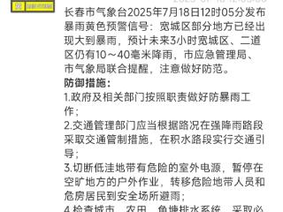 预警，预警！长春这里注意