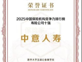 中意人寿蝉联寿险十强背后：合资模式的破局与进阶