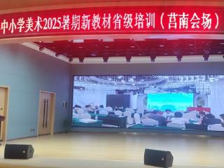 莒南县中小学美术2025暑期新教材省级培训在莒南县第三小学举行