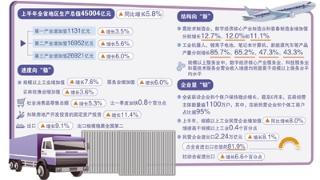 速度向“稳” 结构向“新” 企业显“韧” 同比增长5.8%！浙江上半年GDP超4.5万亿元