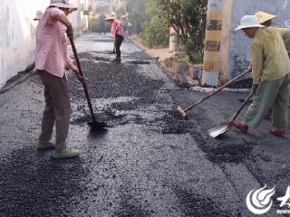 微山县驩城镇开展镇村道路改造提升