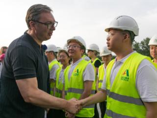 塞尔维亚总统武契奇视察山东高速集团承建的多瑙走廊快速路项目