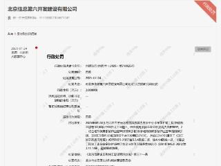 涉学校改扩建工程，北京住总第六开发建设有限公司被罚