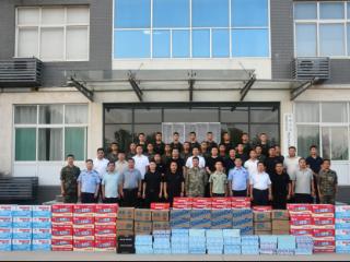 商河县在武警中队举行庆“八一”军民联欢晚会