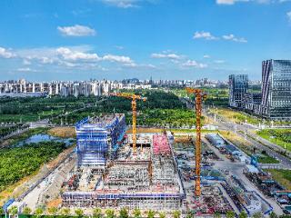 运河新城新地标雏形初现 合肥蜀山工人文化宫本月底封顶