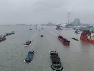 台风“竹节草”过后 南通海事高效疏导船流