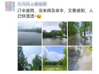 “来不及撑伞雨就停了” 合肥多位市民遭遇短时降水