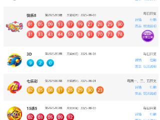 8月3日福彩中奖号码