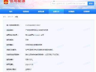 广西电网有限责任公司南宁供电局未采取措施消除事故隐患被罚