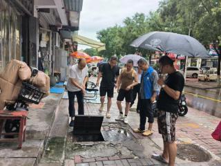 济阳街道财工街社区开展排水安全巡查