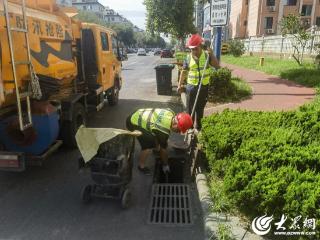 德州市政借势集中整治行动 全面提升龙山大道排水设施形象