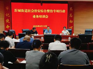 沂水县沂城街道召开社会治安综合整治专项行动业务培训会