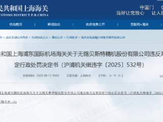 贝斯特违反海关监管规定被罚