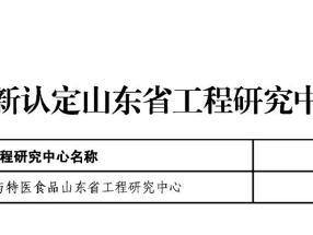 国和堂入围山东省工程研究中心名单