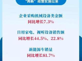 税收数据显示：“两新”政策带动企业采购与居民消费明显增长