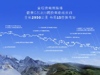 蔚来G318川藏换电路线贯通 李斌全程换电到珠峰