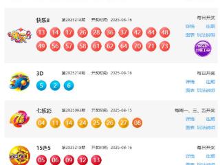 8月16日福彩中奖号码