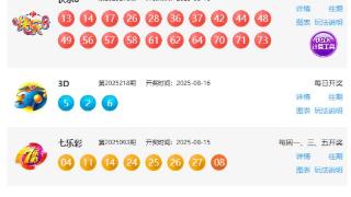 8月16日福彩中奖号码(图1)