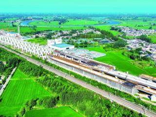 宁淮城际铁路六合西站 道岔连续梁浇筑完成