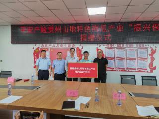平安产险贵州分公司向织金县农耀公司捐赠50万元助力南瓜产业发展