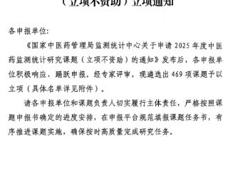 喜讯！中西医协同工作又上新台阶｜山东大学齐鲁医院德州医院中医科申报课题获批国家中医药监测统计研究课题立项