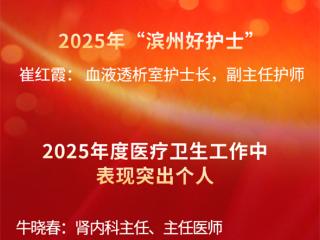 滨州市人民医院这些个人被表扬