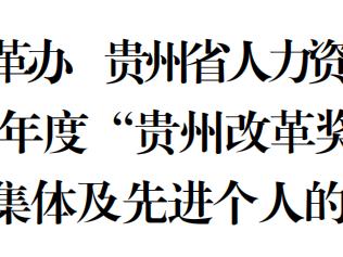喜报！贵阳市投资促进局斩获2024年度“贵州改革奖”