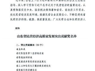 沾化区行政审批局获评“山东省民营经济高质量发展突出贡献集体”
