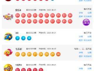 8月21日福彩中奖号码